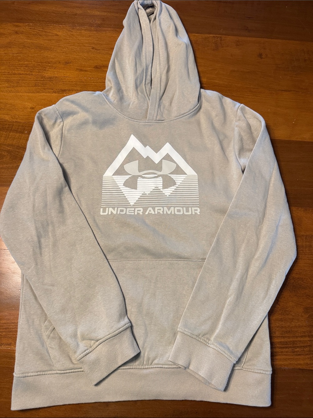 Under Armour Light Gray Hoodie with White Logo